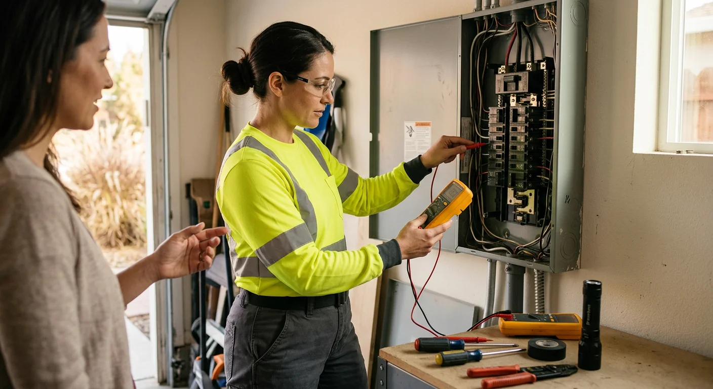 Service map highlighting San Leandro neighborhoods covered by local electrical technicians