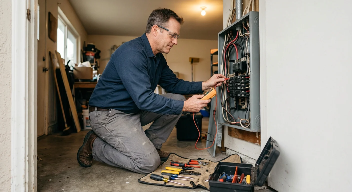 Overloaded electrical panel showing signs a home needs a dedicated charging circuit